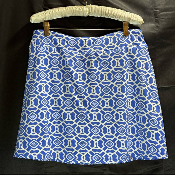 Lulu-B Blue and White Mini Skirt - Picture 6 of 8